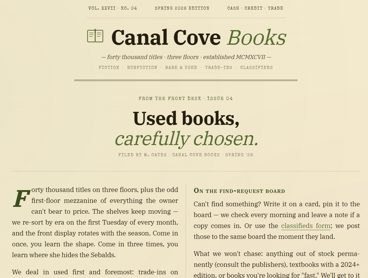 Canal Cove Books — figure 2