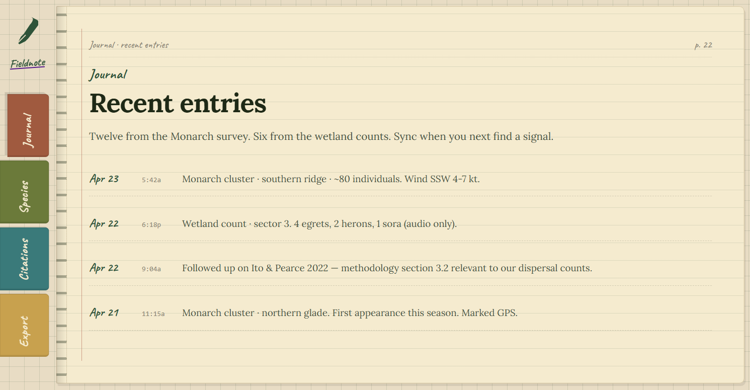 Fieldnote — figure 3