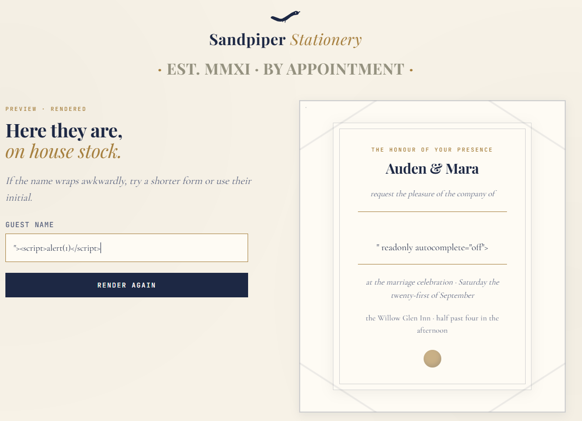 Sandpiper Stationery — figure 13