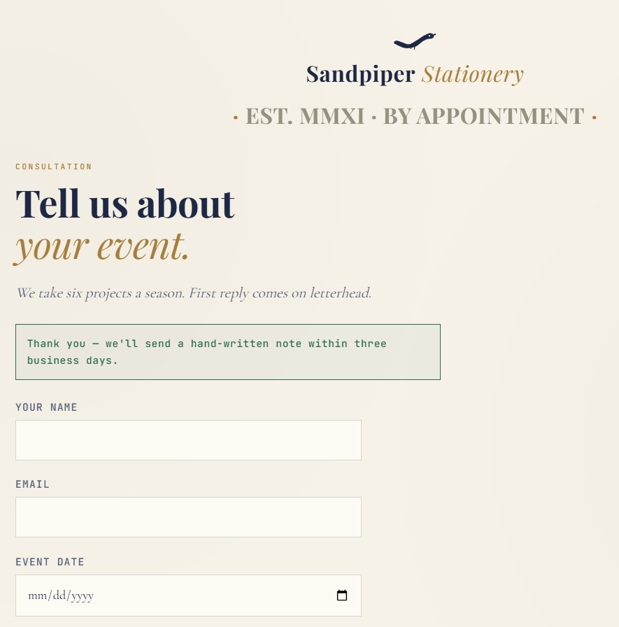 Sandpiper Stationery — figure 5