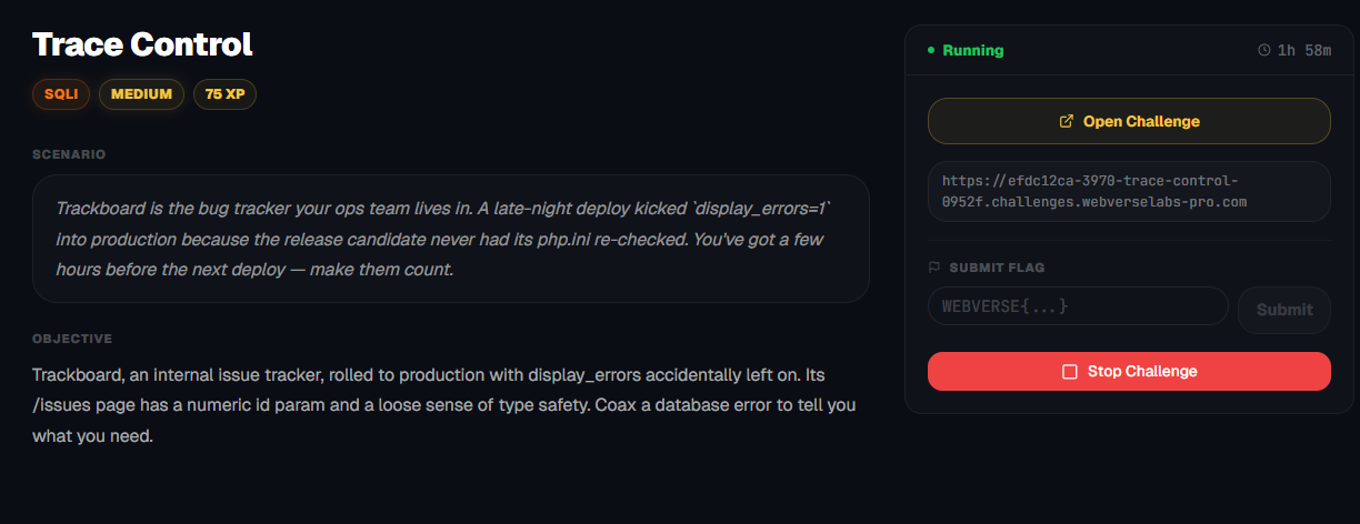Trace Control — figure 1