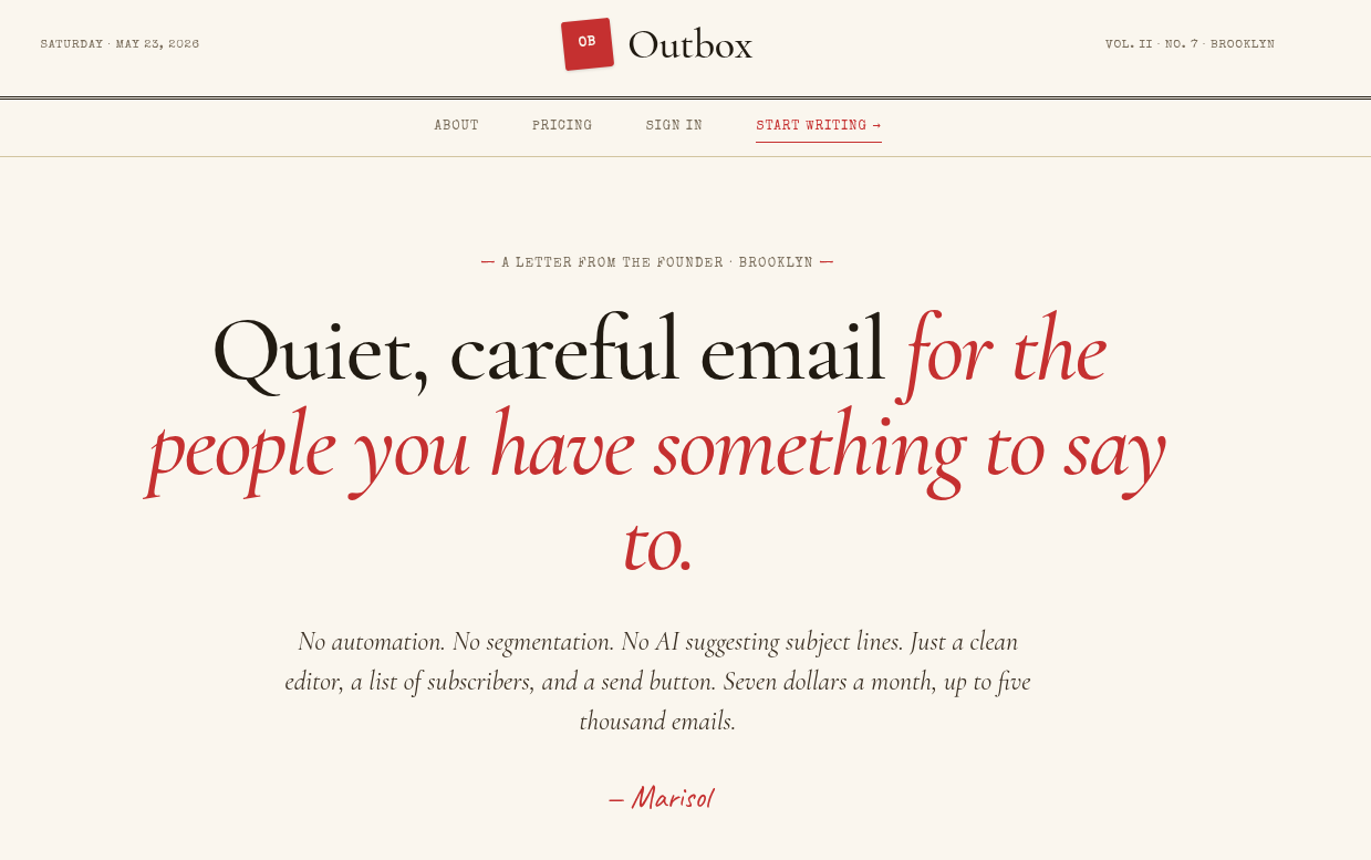 Outbox — figure 3