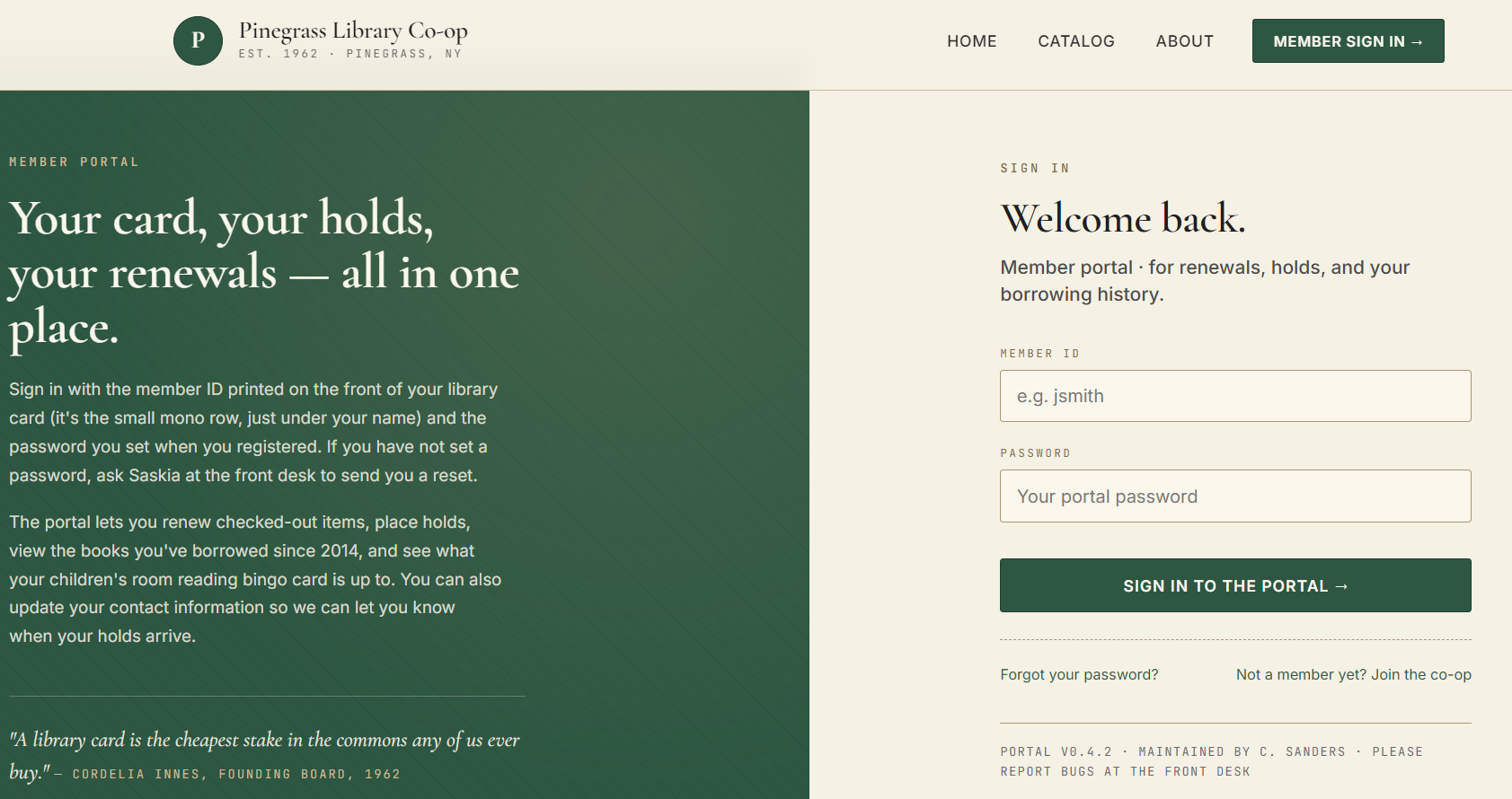 Pinegrass Library Co-op — figure 6